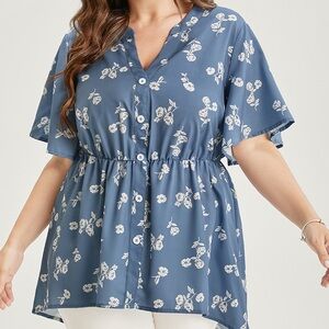 Bloomchic Blue Floral Top